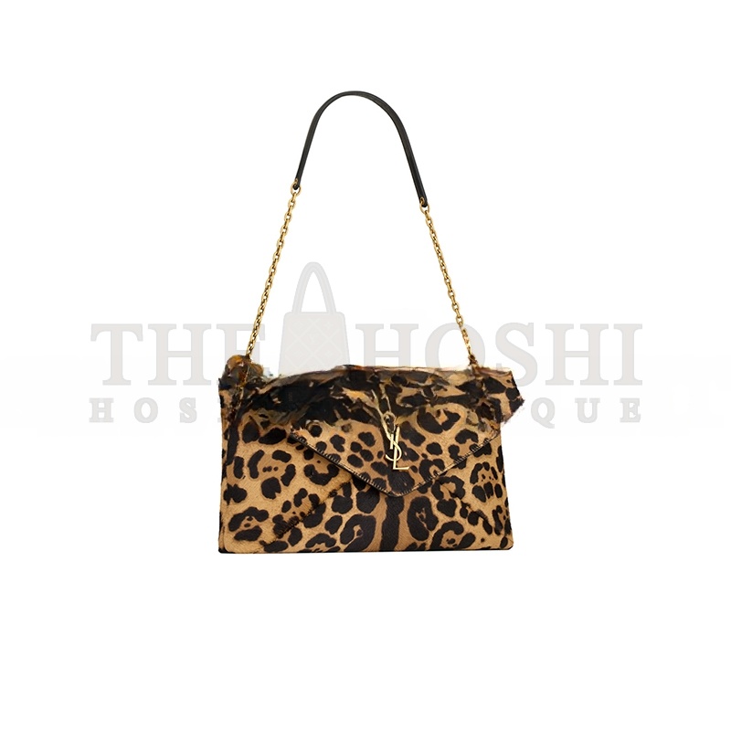 Y51 CASSANDRE LARGE POUCH ON CHAIN IN PONY HAIR LEATHER 853610AAFQT2499 (29.5*18*5cm) Master Quality